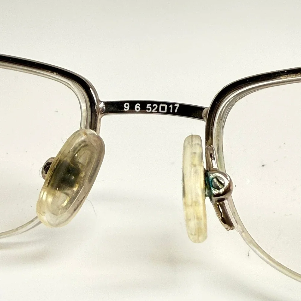 Marc Jacobs Eyeglasses Gold Tortoise Semi Rimless Rectangle 52-17 9 6